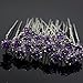 Newstarfactory Rose U-sharped Design Collection Metal Hair Pins Pack of 20 (Purple)