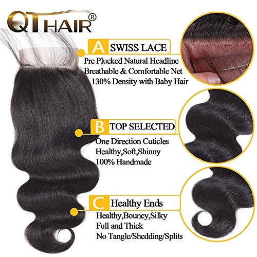 QTHAIR-12A-Body-Wave-Brazilian-Virgin-Human-Hair-with-4x4-Lace-Closure-16-inch-Natural-Black-Brazilian-Body-Wave-Human-Hair-Swiss-Lace-Closure-No-Bleached-Knots