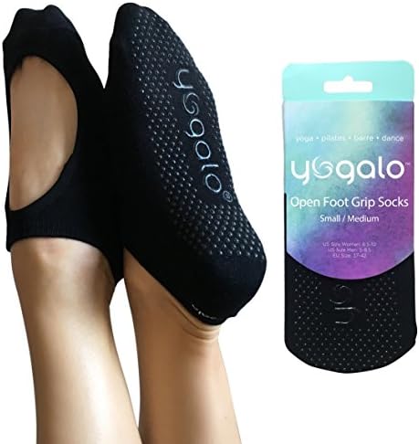 Yoga Pilates & Barre Grip Socks, Non Slip, Non Skid, Open Foot Sock