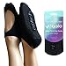 Yoga Pilates & Barre Grip Socks, Non Slip, Non Skid, Open Foot Sock (Black 1-Pair, Small/Medium)
