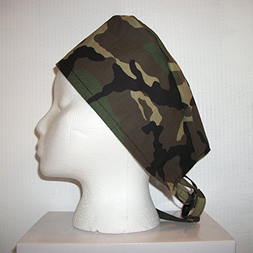 Scrub Hat Camouflage Military Cotton Fabric Nurse Cap ER Do-Rag Skull