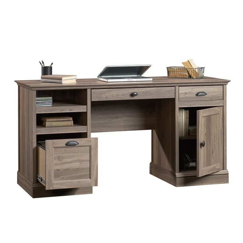 Sauder Barrister Lane Executive Desk, Salt Oak finish Pricepulse