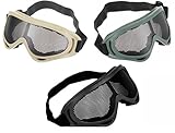 Wide Vision Anti Fog Wire Mesh Goggles Tactical Antiriot Shooting Airsoft BB Gun Protection (Black)
