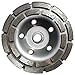 Integra 5” Concrete Double Row Diamond Grinding Cup Wheel for Angle Grinder 20 Segs
