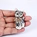 EVER FAITH Austrian Crystal Lovely Plump 3D Bowknot Cat Brooch Enamel Pet Animal Kitten Brooches Dress Suit Sweater Scarves Accessoriesfor Women Grey Gold-Tone