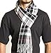 Alpine Swiss Mens Plaid Scarf Soft Winter Scarves Unisex,Red Plaid,One Size
