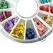 Nail Art Accessories Real Dry Dried Flowers 12 Colors Bundle Set in Wheel - Ready to Use by Wenettion