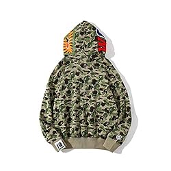 EXXE&OYYO Men's Shark Hoodie,Cotton Material Shark