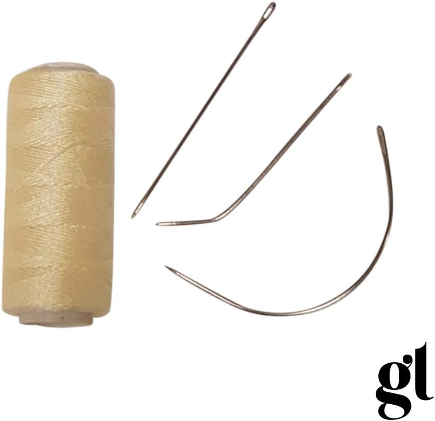 STRONG WEFTING THREAD AND 3 x NEEDLE SET (J, I & C) (BLONDE)