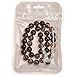 PLTbeads Smooth Round Shape Natural Gemstone Loose Beads for 1 Strand per Bag Approxi 15.5 inch 48-50pcsJewelry Making (6mm, Black White Dragon Design Agate)
