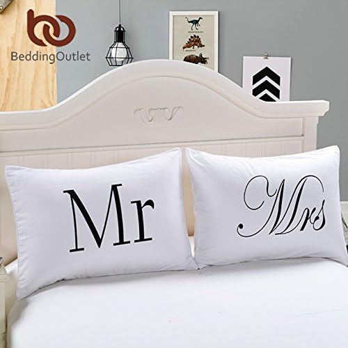 Amazon Beddingoutlet Mrとmrs枕カバーカップル枕カバー彼と彼女のpersonalized枕カバー 記念日ウェディングギフト 枕 抱き枕 オンライン通販