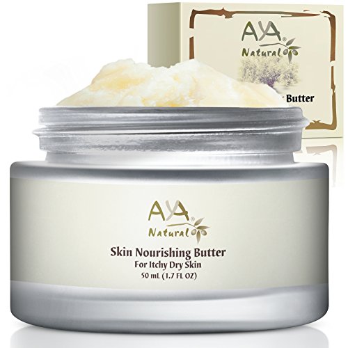 Dry Itchy Skin Body Butter Moisturizer - 100% Natural Premium Face and Body Advanced Care 1.7 oz - African Shea, Cocoa, Coconut & Olive Oil Blend