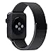 Apple Watch Band 38mm, AGUARA Mesh Loop Stainless Steel Strap with Magnetic Closure iWatch Band for Apple Watch Series 3&2&1, Sport and Edition (38mm Magnetic Closure, Milanese Loop - Space Black)