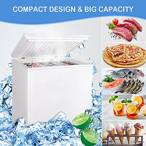 WATOOR 5.0 Cu.ft Chest Freezer Small Deep Freezer Mini Outdoor Chest