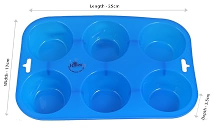 Rolex Silicon Mould Muffin Cupcake Tray 6 Cavity