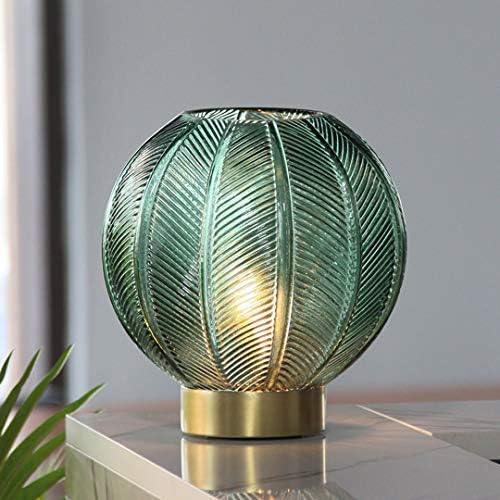 Battery Operated Lamp, Table Lamp LED with Timer for Bedrooms, Glass