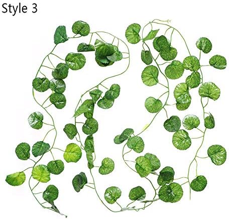 Artificial Plants - 1pc Popular Artificial Ivy Vine Leaf Garland Waterproof Wall Hanging Fake Creeper Grape Foliage - Room Decor Dining Blue Boxwood Gold Moss Planter Cherry Artificial Rea