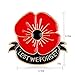 Lest We Forget Poppy Brooch Pin Flower Broach Memorial Day Remembrance Day