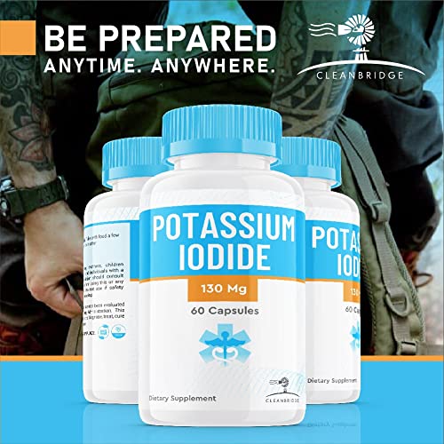 (2 Pack) Potassium Iodide, Iodine Tablets Pills 130 mg, AntiRadiation