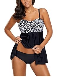 Century Star Traje de baño de dos piezas para dama con control de barriga