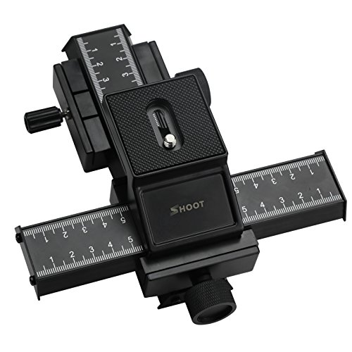 D & F 4 Way Macro Mise Focus Rail avec vis standard 1/10,2 cm close-up de Tir pour Canon Nikon Samsung Sony Digital SLR…
