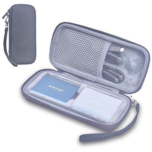 Rancco 2 in 1 Protector Case for Samsung T5 T3 T1 Portable 250GB 500GB 1TB 2TB SSD USB 3.1 Type C External Solid State Drives, Samsung T5 Storage Case Shockproof Travel Carrying Bag[7.7x3.6x1.7inch] - Thumbnail 7