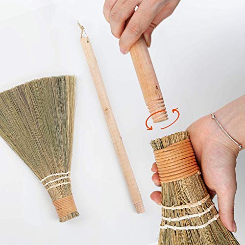 3 Natural+Whisk+Sweeping+Handle+Broom
