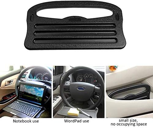 XISTORE Car Steering Wheel Table Black Portable Car Laptop Computer Desk Panel Work Table Dining Table Shelf Food Dining Tray Mobile Phone Stand Steering Wheel Holder Console