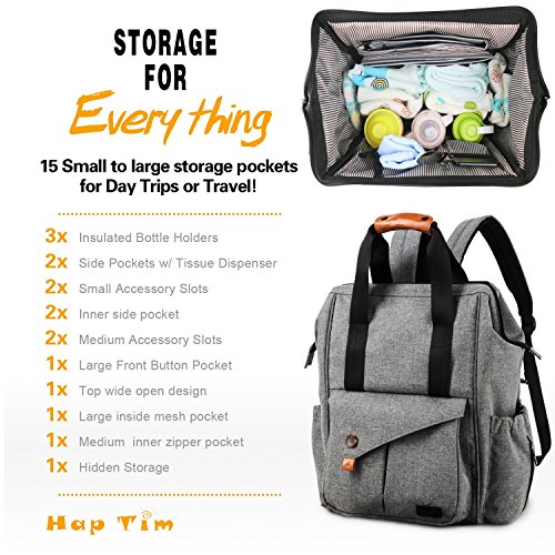 Hap Tim Multifunction Baby Diaper Bag Backpack Stroller Straps