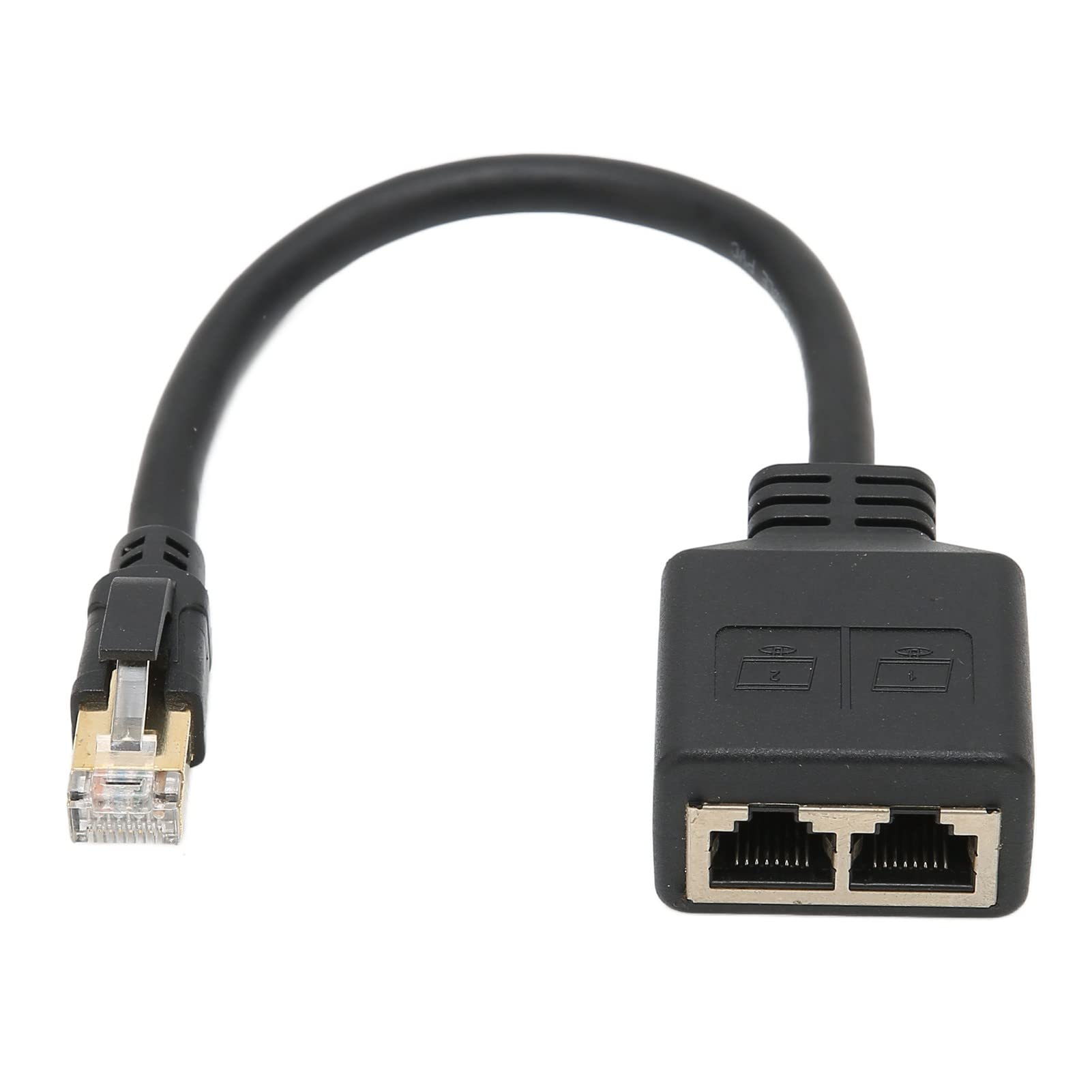 Pilipane CAT8 RJ45 Ethernet Adapter Cable Extension 1 To 2 Port Excellent Connection Transmission Splitter Ethernet Socket Connector Adapter, RJ45 Ethernet Splitter Cable,