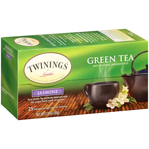 Twinings Green Tea With Jasmine, Individually Wrapped Bags, 25 Count