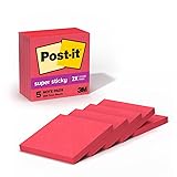 Post-it Super Sticky Notes, 5 Sticky Note Pads, 3 x