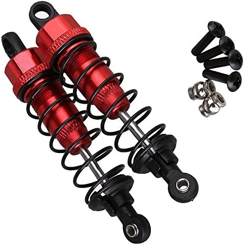 Yiguo 2pcs Aluminium K949-010 Front Shock Absorbers for RC 1:10 Wltoys K949 Off Road Car Red