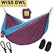 Hammock for Camping Single & Double Hammocks - Top Rated Best Quality Gear For The Outdoors Backpacking Survival or Travel - Portable Lightweight Parachute Nylon SO Fuchsia Sky Blue