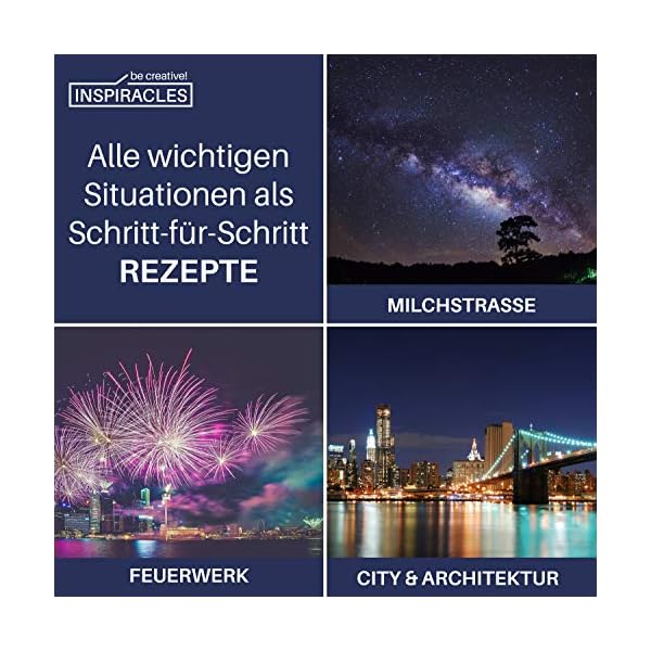 Inspiracles Nachtfotografie Fotorezepte Kompakt - 5 Foto Spickzettel zum Fotografieren Lernen für Einsteiger, DIN A 6, Wasserfest, Reissfest – Bild 6
