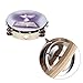 ammoon Double Row Jingle Tambourine Handbell Clap Drum Percussion Instrument with Dove & Bible Pattern for Church (8 inch)