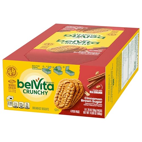 BELVITA CINNAMON BROWN SUGAR BREAKFAST BISCUITS, 8 PACKS (4 BISCUITS PER PACK)