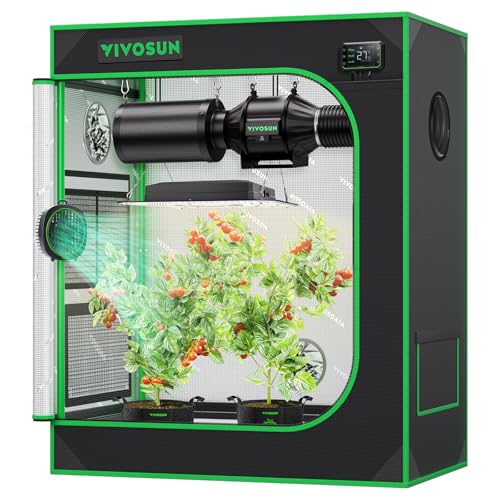 VIVOSUN Growzelt 75x45x90cm mit Reflektierende Mylar für Indoor-Anbauzelt