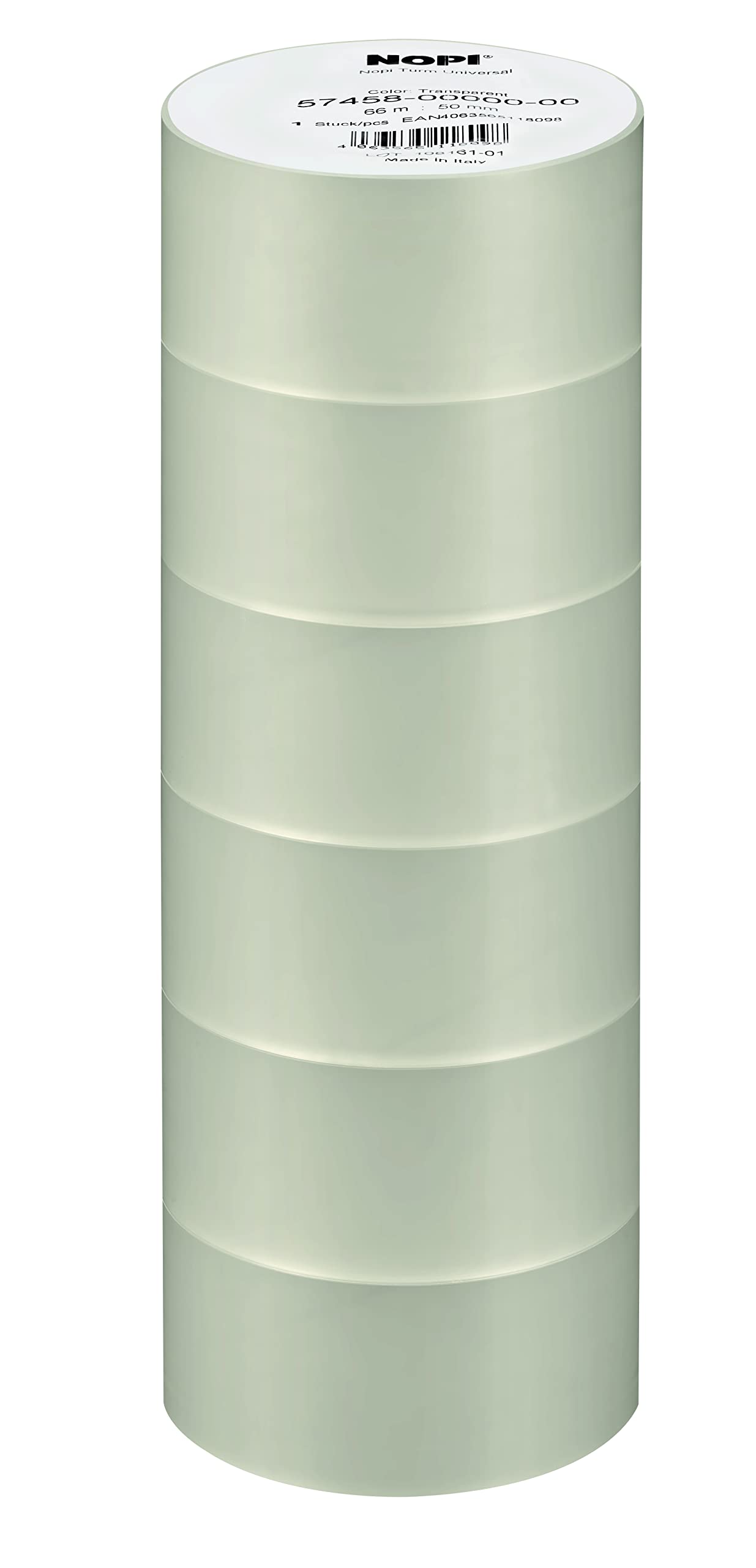 tesa UK NOPI Universal Packing Tape transparent, Pack of 6-66m:50mm