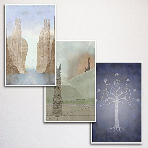 Lord of the Rings Word Art Print Three Set - 11x17