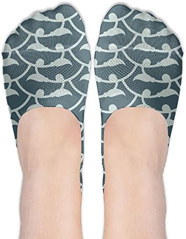 European Flower Pattern Fashion No Show Socks Cotton Socks For Women