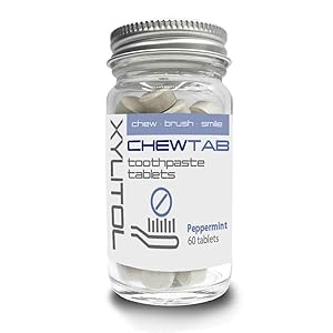 Chewtab Toothpaste Tablets, Peppermint, Zero Waste Refillable Eco Friendly