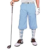 Golf Knickers Light Blue Cotton (Plus Fours) for