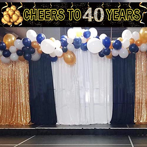 Large-Cheers-to-40-Years-Banner-Black-Gold-40-Anniversary-Party-Sign-40th-Happy-Birthday-Banner