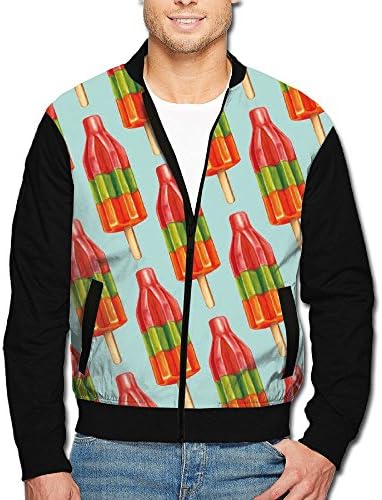 FP UPO Men's Bomb Pop Popsicle 70s Zip Up Hoodie Jackets Printed