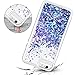 iPhone 6/6S/7/8 Case, Caka iPhone 6S Glitter Case [Tempered Glass Screen Protector] Bling Flowing Floating Luxury Glitter Sparkle TPU Bumper Liquid Case for iPhone 6/6S/7/8 (4.7