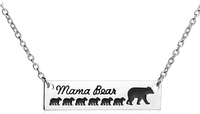 mama bear necklace with cubs