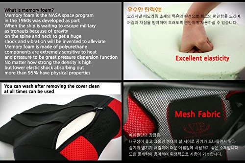 VIP Red Black Mesh Memory Form Car Seat Cushions Head Neck Rest Cushion Pillow Pad for Car Motors Auto Vehicle(1pack) - Thumbnail 3