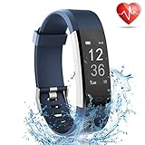 Fitness Tracker with Heart Rate Monitor, Lattie Smart Watch Activity Tracker Pedometer Sports Bracelet with Sleep Monitor Step Calorie Counter Wristband for Android and iOS Smartphone (Blue)