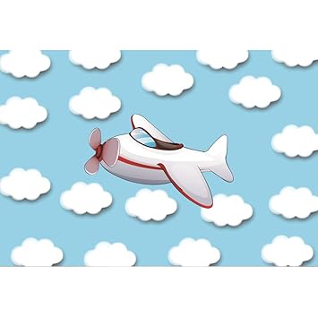 Amazon Com Laeacco 7x5ft Children Backdrop Cartoon Airplane
